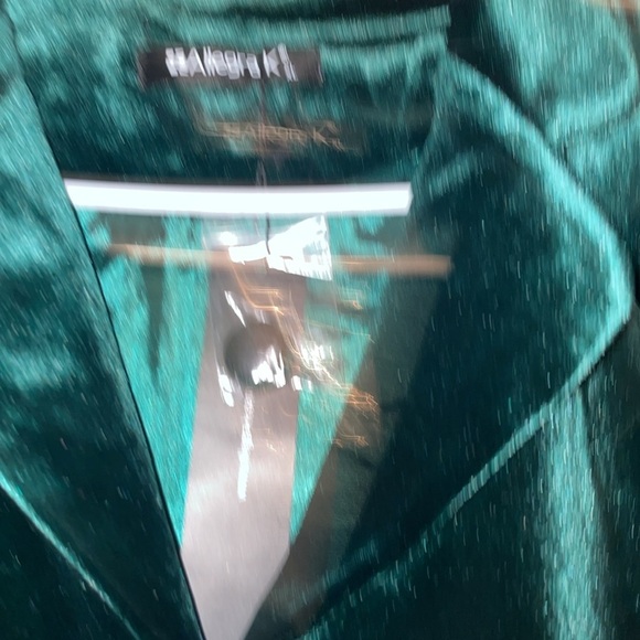 Alegra K Green Velour Blazer-XL - Picture 2 of 6